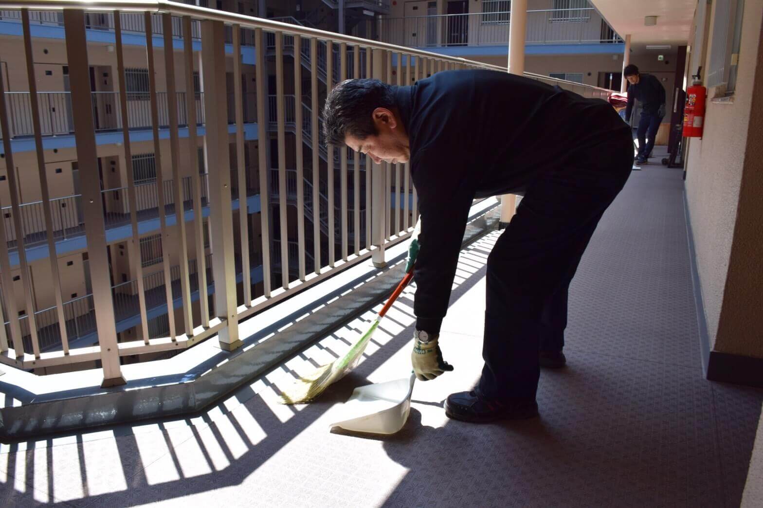 簡易清掃の様子その１